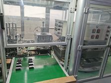 Automatic production department on the battery assembly line